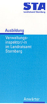 Flyer: Verwaltungsinspektor/-in im Landratsamt Starnberg