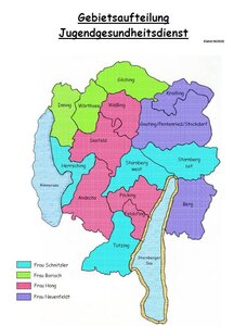 Gebietsaufteilung Schuleingangsuntersuchung