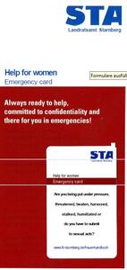Help for women - emergency card