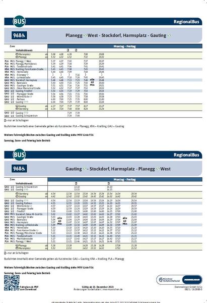 Fahrplan 968 ab 14.12.2025