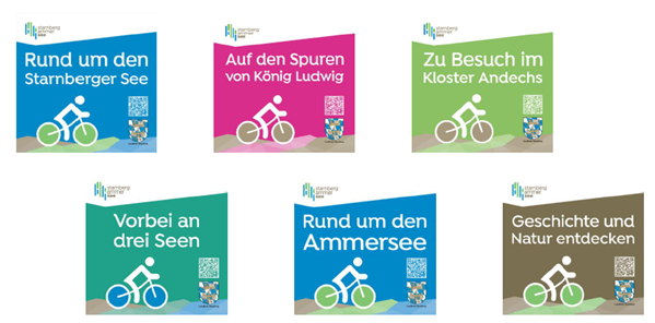 Touristen Radrouten Beschilderung