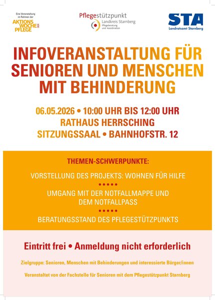 Infoveranstaltung f&uuml;r Senioren und Menschen mit Behinderung