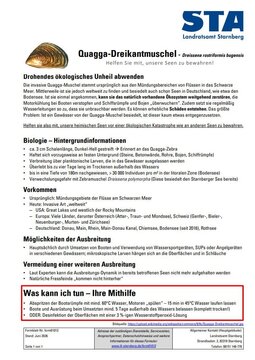 Quagga-Dreikantmuschel - Problemtierarten bek&auml;mpfen - Machen Sie mit!